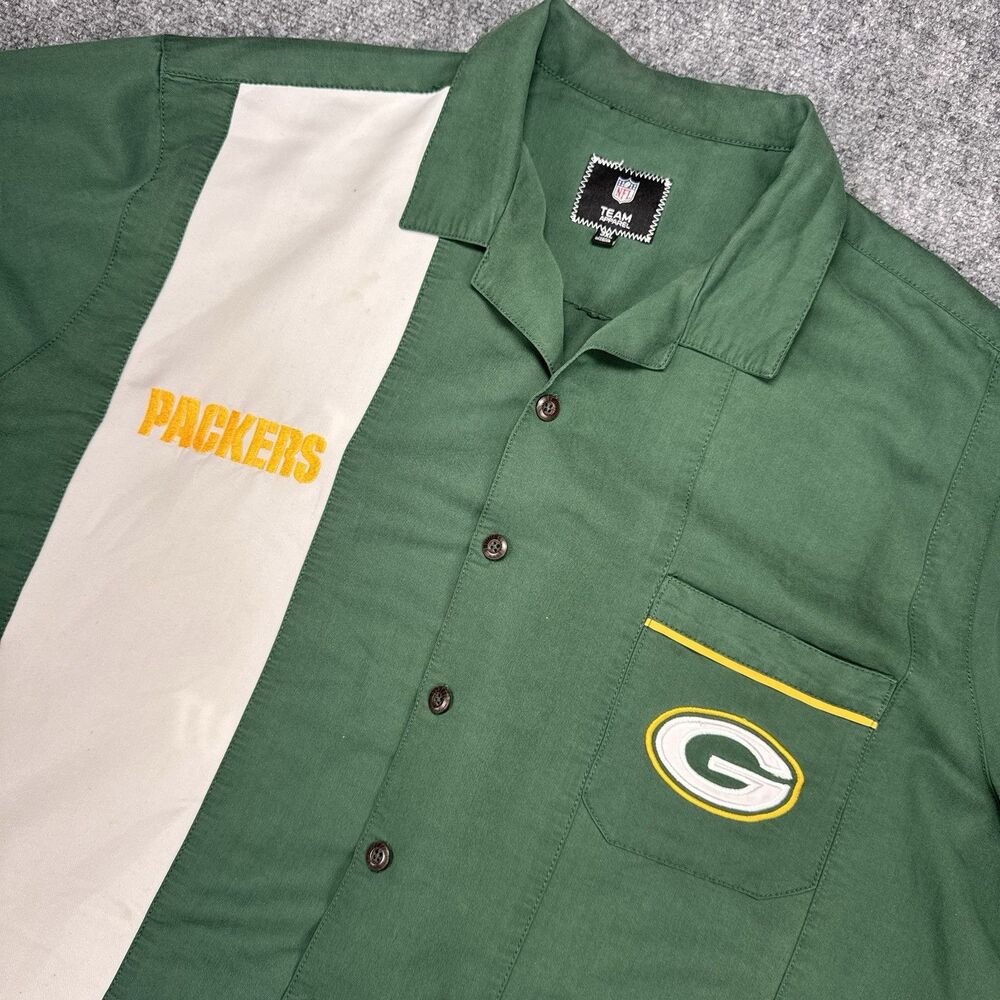 Men’s Little Earth Embroidered Bowling Shirt Size 3XL NFL Green Bay Packers